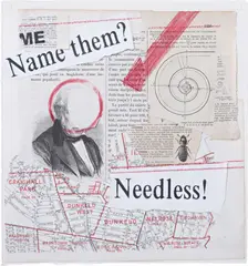Untitled by William Kentridge, 2008, indian ink, found pages, coloured pencil and collage on paper, offered Apr 2014