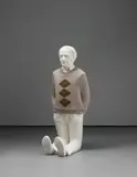 Erwin Wurm, Deleuze Kneeling Down, 2006, acrylic resin and knitted jumper
