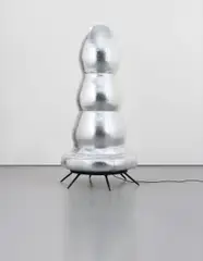 Brancusi Tree (Silver) by Paul McCarthy, 2007, self-inflatable mylar fabric mulitple with integrated fan, contained in original custom mylar fabric carrier bag, sold Apr 2014