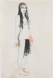 Kati Heck, Mundstück, 2005, graphite, pen, crayon on found paper