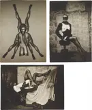 Pierre Molinier, Three works: (i) Feminin Pluriel est Triste, 1967; (ii) Autoportrait, 1967; (iii) Autoportrait avec Godemiche, 1966, two black and white photographs and one photo montage print