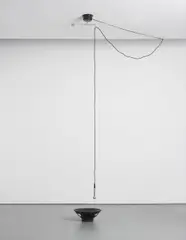 Stephen Vitiello, Frogs in Feedback, 2002, 15 inch Eminence speaker, Electro-Voice microphone, disco ball rotation motor, Samson amplifier, Mackie 1202 mixer, Moogerfooger Ring Modulator