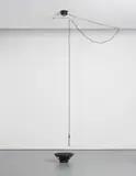 Stephen Vitiello, Frogs in Feedback, 2002, 15 inch Eminence speaker, Electro-Voice microphone, disco ball rotation motor, Samson amplifier, Mackie 1202 mixer, Moogerfooger Ring Modulator