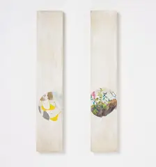 Untitled by Izumi Kon, 2004, acrylic, watercolour, ink and cotton on panel, offered Apr 2014