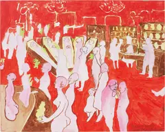 Dasha Shishkin, Gorgeous people and their hot bodies, 2006, acrylic on wood