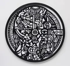 Roman Minin, Prize for Silence, 2014, paper, graphic, paint