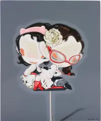 Han Yajuan, Twins, 2007, oil on canvas