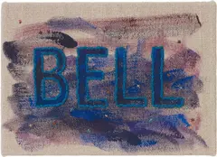 Untitled by Laura Owens, 2009, thread, wool, acrylic on linen, sold Apr 2014