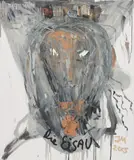 Jonathan Meese, Die Eisau (Pfropffratze Ahoi), 2005, mixed media on canvas