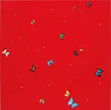 Lucy by Damien Hirst, 2008-2009, butterflies, cubic zirconia, household gloss on canvas, sold Jul 2014
