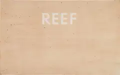 Reef by Ed Ruscha, 1975, blackberry jam and chalk on paper, offered Jul 2014