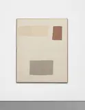 Ethan Cook, Untitled, 2013, hand woven cotton canvas collage, in artist’s frame