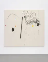 Christian Rosa, Ruff Neck, 2013, resin, spray paint, oil stick, oil on canvas