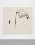 Christian Rosa, Ruff Neck, 2013, resin, spray paint, oil stick, oil on canvas