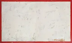 Mario Schifano, Untitled, 1971, enamel on paper on canvas (in two parts)