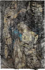 Loyal by Angel Otero, 2012, oil paint and oil paint skins collaged on canvas, sold Jul 2014