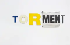 Jack Pierson, Torment, 1997, found metal, plastic and MDF letters