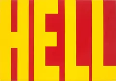 Hell by Sarah Morris, 1995, household gloss paint on canvas, offered Jul 2014