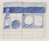 Sketch for 7UP and Radio by Tom Wesselmann, 1964, ballpoint pen on paper, offered Jul 2014