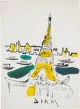 Andy Warhol, Siam, 1956, ink and Dr. Martin’s aniline dye on Strathmore paper