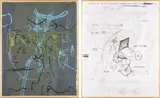 Keith Tyson, Two Works: Studio Wall Drawings (i) Asymmetric Objection (with rusty gasoline drum); (ii) Collaboration with the artist Ray Cooke-Working with Light and Auto DR 2