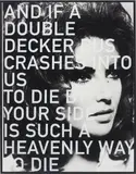 Russell Young, Liz Taylor (And if a Double Decker Bus Crashes into us), 2008, silkscreen, acrylic and diamond dust on canvas