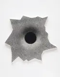 Nate Lowman, White Maxima, 2005, silkscreen on canvas, laid on panel