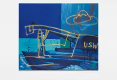 Martin Kippenberger, Untitled (from the series Krieg Böse/War Wicked), 1991, oil, spray paint on canvas