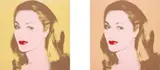 Andy Warhol, Untitled (The Ambassador's Wife), 1982, acrylic, silkscreen ink on canvas, in two parts