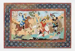 Kour Pour, Hunting Party, 2011, acrylic on canvas over panel