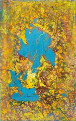 Park Bench by Mark Flood, 2010, acrylic on canvas, sold Oct 2014