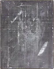 Michiel Ceulers, In Search of Image Nation: A Promise of the Status Quo, 2012, oil, spray paint on linen, in a cardboard artist's frame