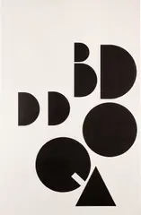 Tauba Auerbach, Uppercase Insides, 2006, acrylic on wood panel