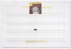 Sechs Consciousness by Rashid Johnson, 2010, ceramic tiles, gold spray paint, shea butter, vinyl LP in sleeve, offered Oct 2014