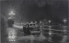 Zhang Huan, 3 AM, 2010, ash on linen