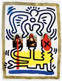 Keith Haring, Untitled, 1988, black ink, gouache and printed paper collage on paper