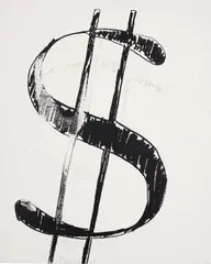Andy Warhol, Dollar Sign, 1981, synthetic polymer paint and silkscreen ink on canvas