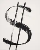 Andy Warhol, Dollar Sign, 1981, synthetic polymer paint and silkscreen ink on canvas