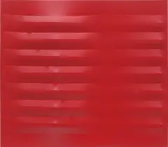 Rosso by Agostino Bonalumi, 1982, vinyl tempera on shaped canvas, sold Oct 2014