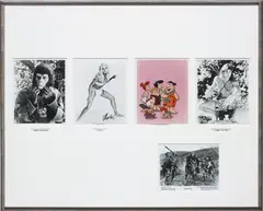 Untitled (Publicity) by Richard Prince, 2000, four publicity photographs, one photograph, in artist's frame, sold Oct 2014