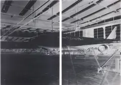 Vera Lutter, Frankfurt Airport XV: Hangar 5: May 7-12, 2001, two silver gelatin prints