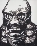 Creature from the Black Lagoon (From Caviar Monsters) by Vik Muniz, 2004, chromogenic print, flush-mounted to aluminium, offered Oct 2014