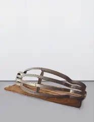 Richard Deacon, Mother’s Milk, 1986, galvanised steel, burlap