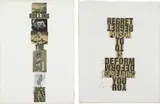 Dash Snow, Two Works: (i) Rolling the Dice; (ii) We Regret 2 Deform You, 2006-7, collage on paper