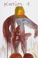 Kostüm: 1 by Jonathan Meese, 2007, oil on canvas, offered Oct 2014