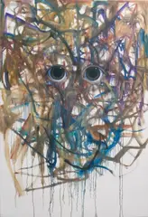 Jim Shaw, Untitled (Keane Eyes), 2007, oil on canvas