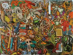 Untitled by André Butzer, 2007, oil on canvas, sold Oct 2014