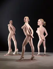 Wang Du, Femme, femmme, femm, fem, fe... (in 3 parts), 2006, resin, polyester and acrylic paint