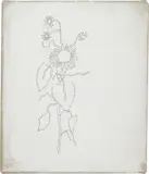 Sunday, January 7 by Ugo Rondinone, 2007, gesso, collage and graphite on linen, sold Oct 2014