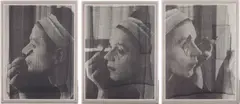 David Noonan, Untitled, 2012, silkscreen on paper on linen, in artist's acrylic glass box, in three parts